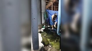 FN125 Taking a shower right where eyes used to wander.