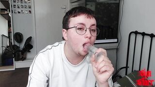 Eyes lock taut in deepthroat training