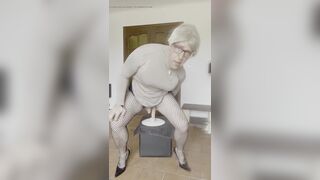 In outfit with my sex tool to end up cumming.