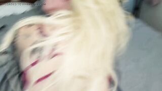 POV of TS Sucking My Penis and Me Banging Her Coarse Into the Couch