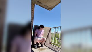 on charming days I like to pee on my balcony