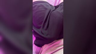 Giant Palpitating girlcock Short Movie Print in sporty shorts dressed touching myself lascivious trans angel