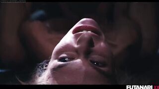 Small Golden-haired Sweetheart Filled with CUM Shemale hentai Ladyboy Stretches Emma Rosie Booty