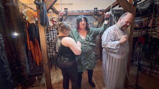 Part 1:- Torture Session for Stephanie for Not Sucking Sufficiently Penis with Female-dominant Satana and Lanista Bear.