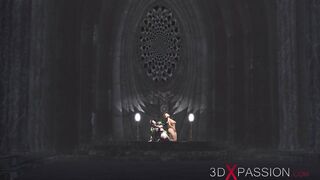 Darksome princess dickgirl screws hard a excited hawt angel in the castle