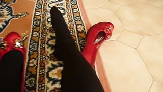 costume nurse sissy heels