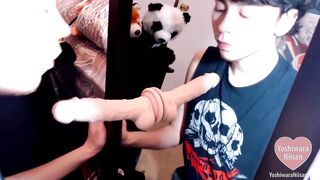 Cute Oriental Unfathomable Mouth Sex tool on Mirror