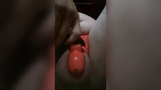 Sissy Sandra-Kim has sissygasm throughout sex-toy and sextoy