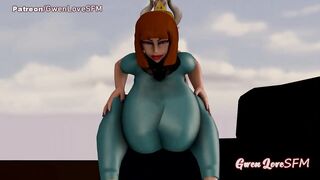 SFM Bowsette & Tsunade Futas getting willing to screw Madeline.(HD)