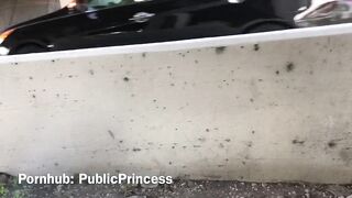 Daytime cum on a sidewalk in Miami (TS PublicPrincess)