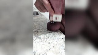 Screaming cum discharges throughout taut snatch constricted