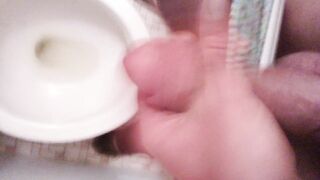 POV Transgirl Cumming At Camera Whilst Pissing on Hand