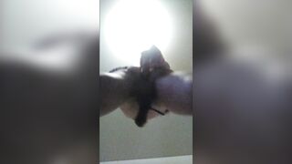 POV Fuckable Transgirl Freestanding Giant Cumload and Verbal; Double Angles