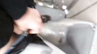 POV Transgirl In PortaPotty Also Nervous To Urinate Outside on Web camera For first Time