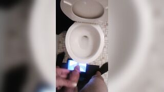 POV Transgirl Pissing On Herself and Camera; Double Angles
