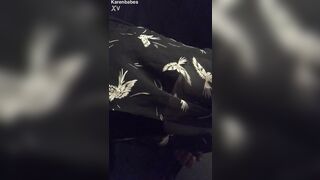 TS Karenbabes shows her designer twat at a bus stop