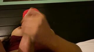 Jerking and tasting my cum