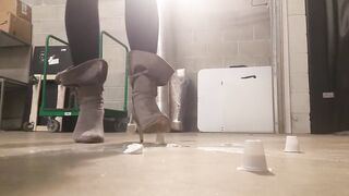 Biggest Grey Boots Popping and Crushing