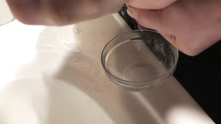 Breast milking in a bowl