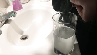 Lactating in a cup
