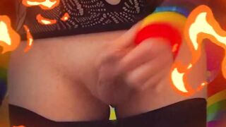 So Screwing Pathetic! Craziest Stroking My Flaccid Worthless Clitty! My Flaccid Worm Lastly Came!