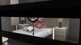 Cuckold Hides in Closet watching his Shemale hentai Girlfriend get banged in "Pressure Test" - Video 54