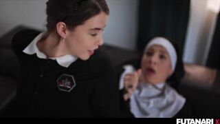 Shemale hentai Nuns - Eden Ivy & Nathaly Cherie Anal Creampie