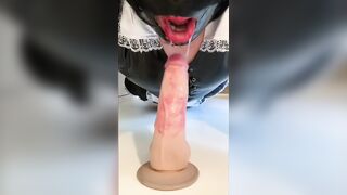 Sissy maid PoV unfathomable mouth vibrator