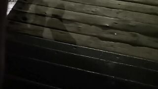 Pissing on the stairs