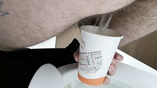 Pissing in a cup at work
