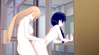 [Shokugeki no Souma] Shemale hentai Erina x Megumi(cg anime)