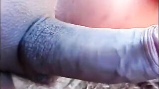 Lalin girl Tranny gets her large ramrod out for a cute dude to suck and play with it