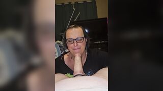 Trans wife devours Husbands large ramrod!