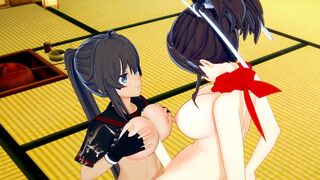 [Senran Kagura] Futanari Asuka x Homura(cg anime)