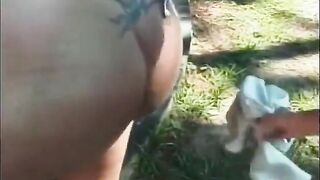 Charming blond transsexual Melissa Merlin with admirable melons and butt enjoys riding hard schloeng on recent air