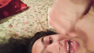 transsexual suck herself and cum in her throat