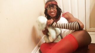 Super Cute Transsexual playing with her Teddy is transsexual transgender wench