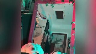 Emo Nonbinary Doxy Gets Off in Front of Their Mirror with a Hitachi
