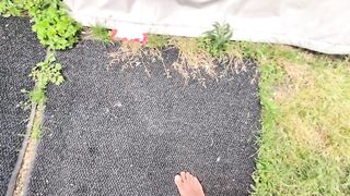 A Aged Sissy Gets Drilled on the Sun Lounger, but the Ebony Rod Is Also Large for Her Butt