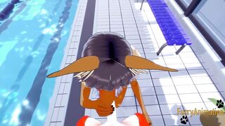Pokemon Queer - Eevee & Fox Sex in a Pool