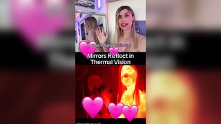 POV: Nerdy Golden-haired Bangs Herself In Front Of The Mirror!!