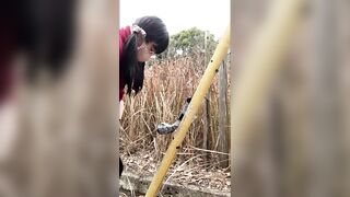Self-Training No78 Tack Exposure Masturbation Machine During a Walk