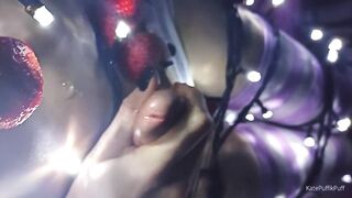 Cutey trans have a strawberry party to wank an cum on it to eat 'em.
