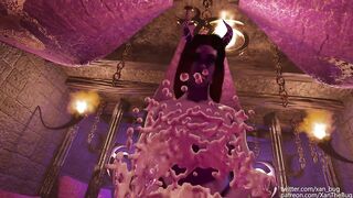 Cute angel takes a biggest load to the face from concupiscent futanari succubus