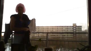 Anouk Transsexual Whore - Hanging Laundry Outdoor