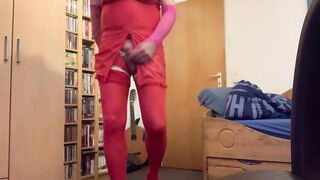 In red nylons crossdresser