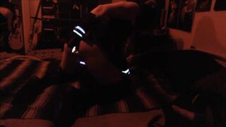 Raver Femboy Stuffs Booty With Glowsticks