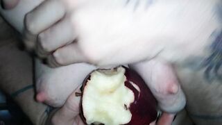 Apples, Food Fetish FTM With Teasing and Teat Play, Quiet