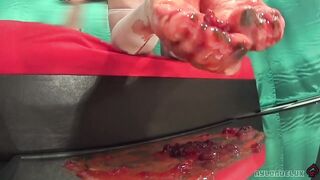 strawberry crush with nylon feet