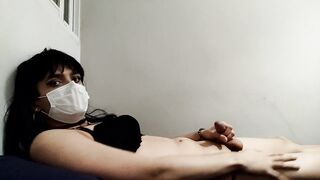 Trap crossdresser late at night touching herself